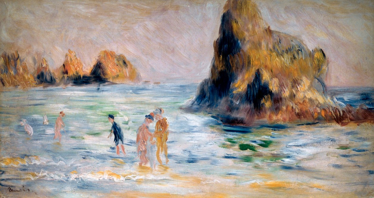 Moulin Huet Bay, Guernsey, c1883 av Pierre Auguste Renoir