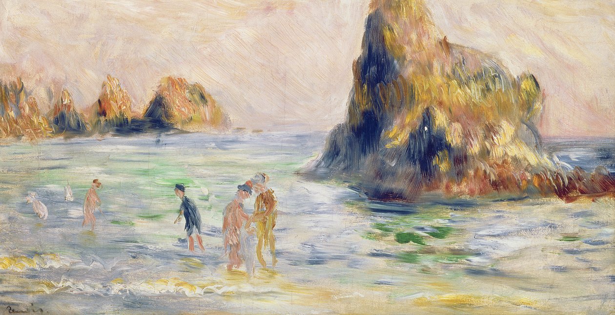 Moulin Huet Bay, Guernsey, ca. 1883 av Pierre Auguste Renoir