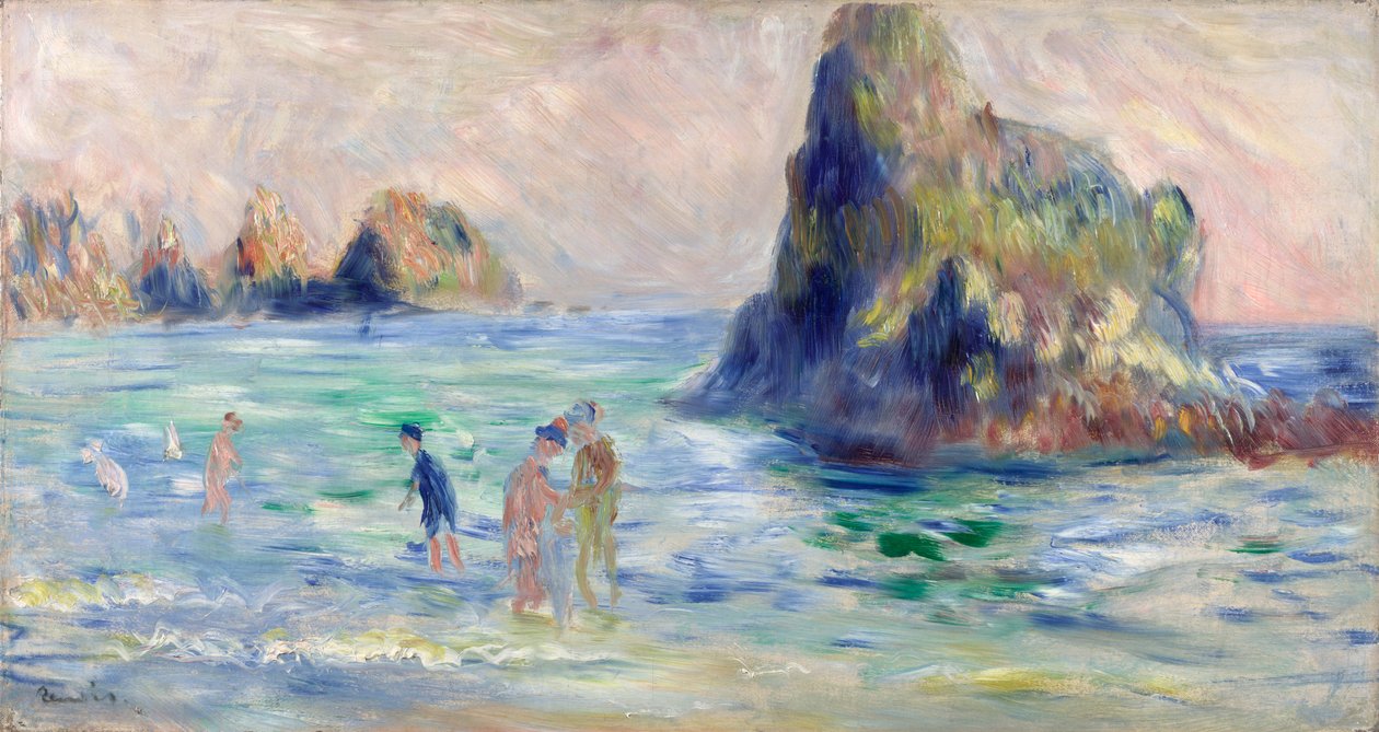 Moulin Huet Bay, Guernsey, ca. 1883 av Pierre Auguste Renoir