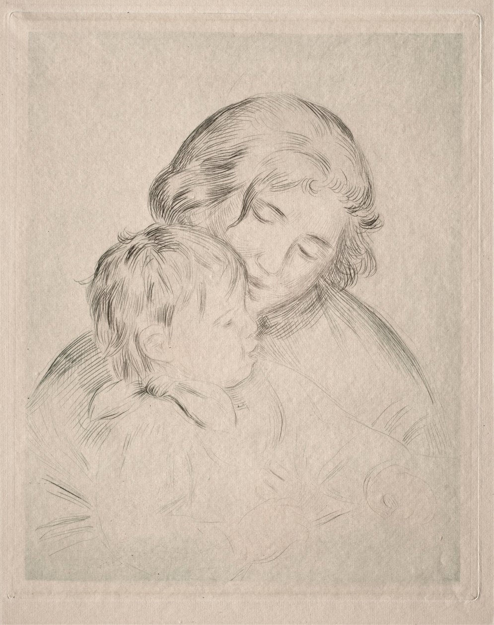 Mor og barn. av Pierre Auguste Renoir