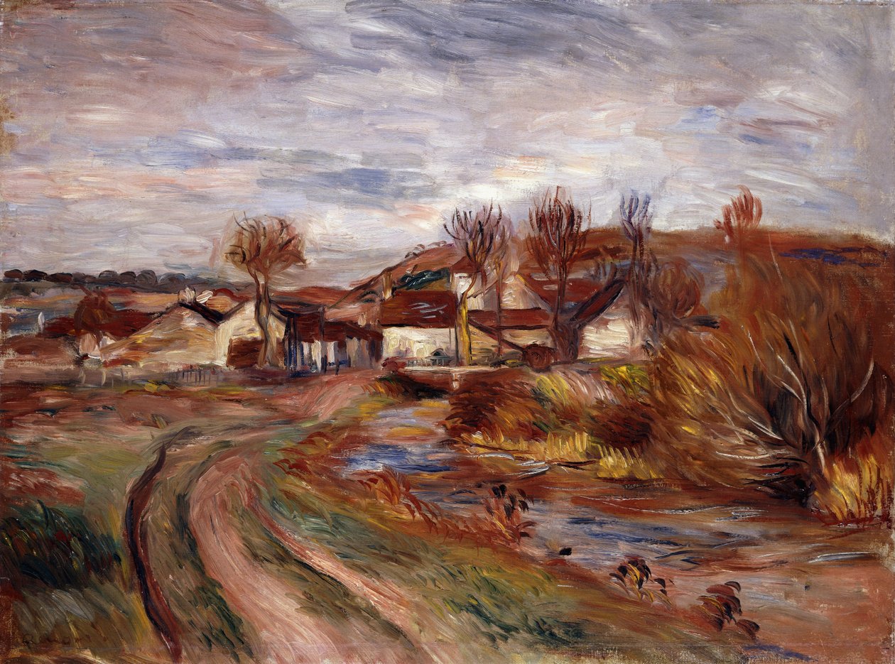 Normandie landsbygda; Landskap i Normandie, 1895 av Pierre Auguste Renoir