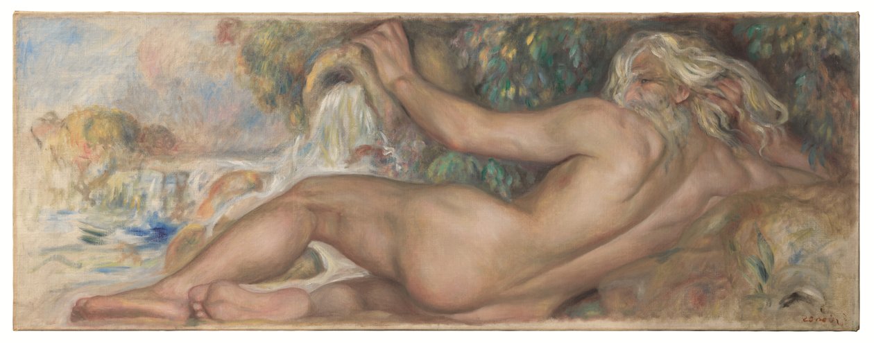 Naken i et landskap eller elven av Pierre Auguste Renoir