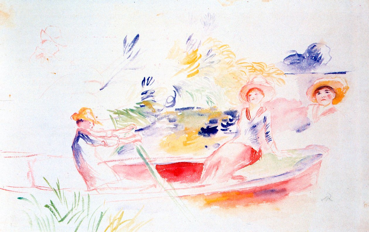 På elvebredden, 1900-tallet av Pierre Auguste Renoir