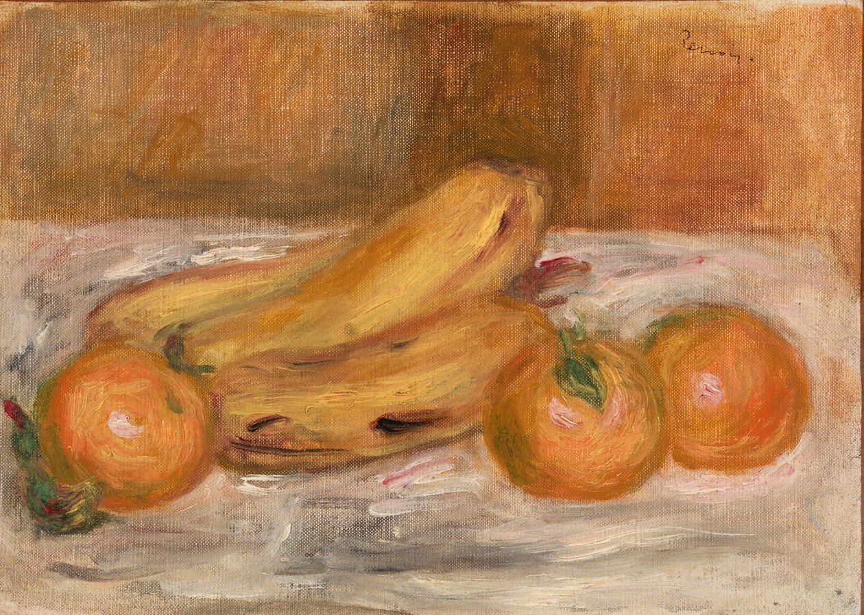 Appelsiner og bananer av Pierre Auguste Renoir