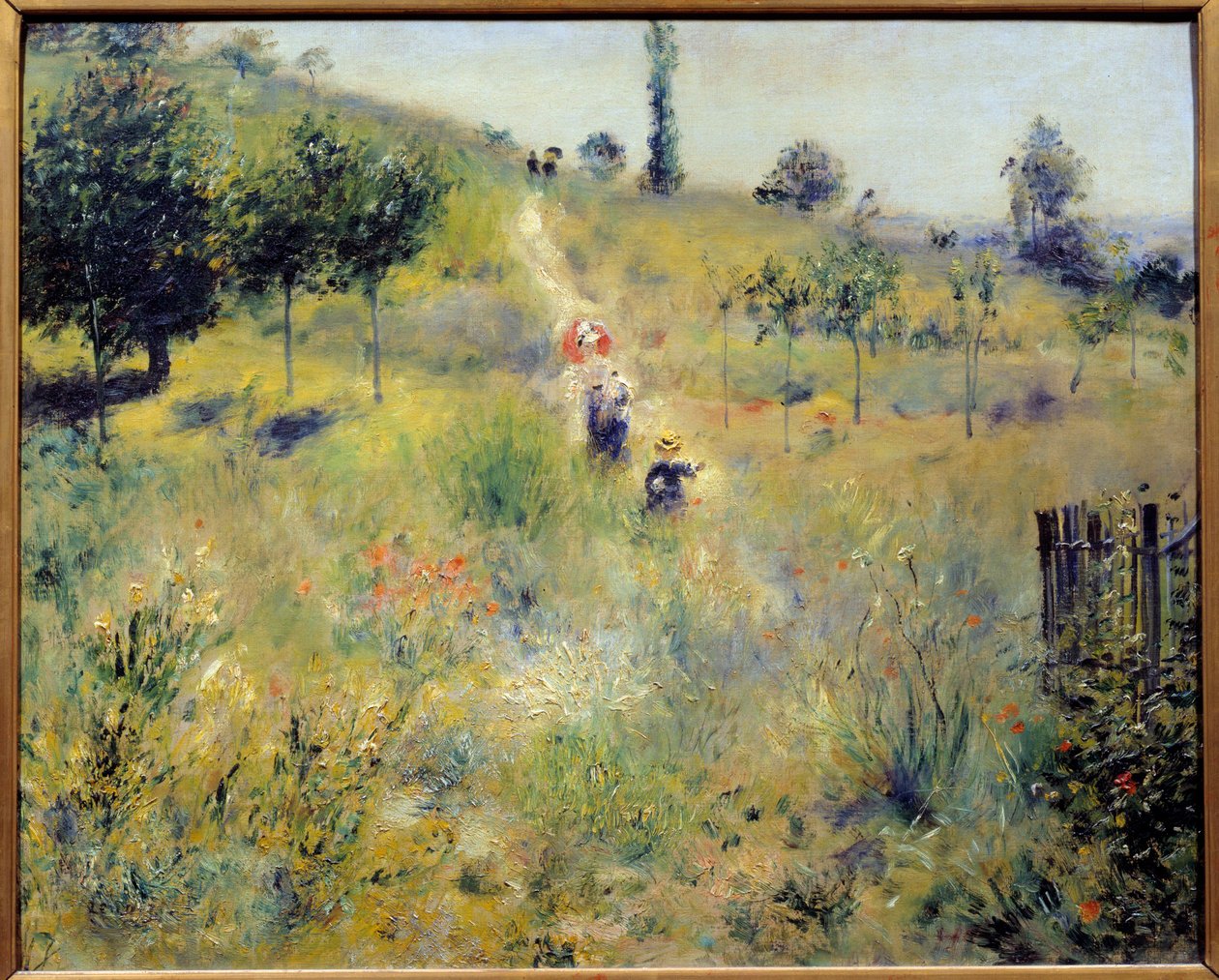 Stien stiger i de høye urtene Maleri av Pierre Auguste Renoir (1841-1919) 1875 Søn. 0,6x0,74 m Paris, musee d