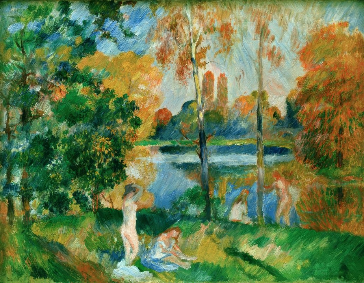 Landskap med badende av Pierre Auguste Renoir