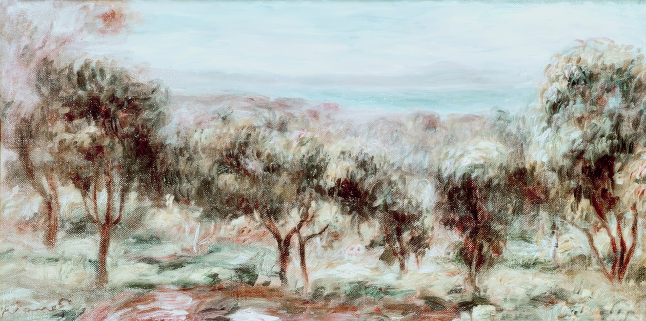 Landskap, oliventrær av Pierre Auguste Renoir