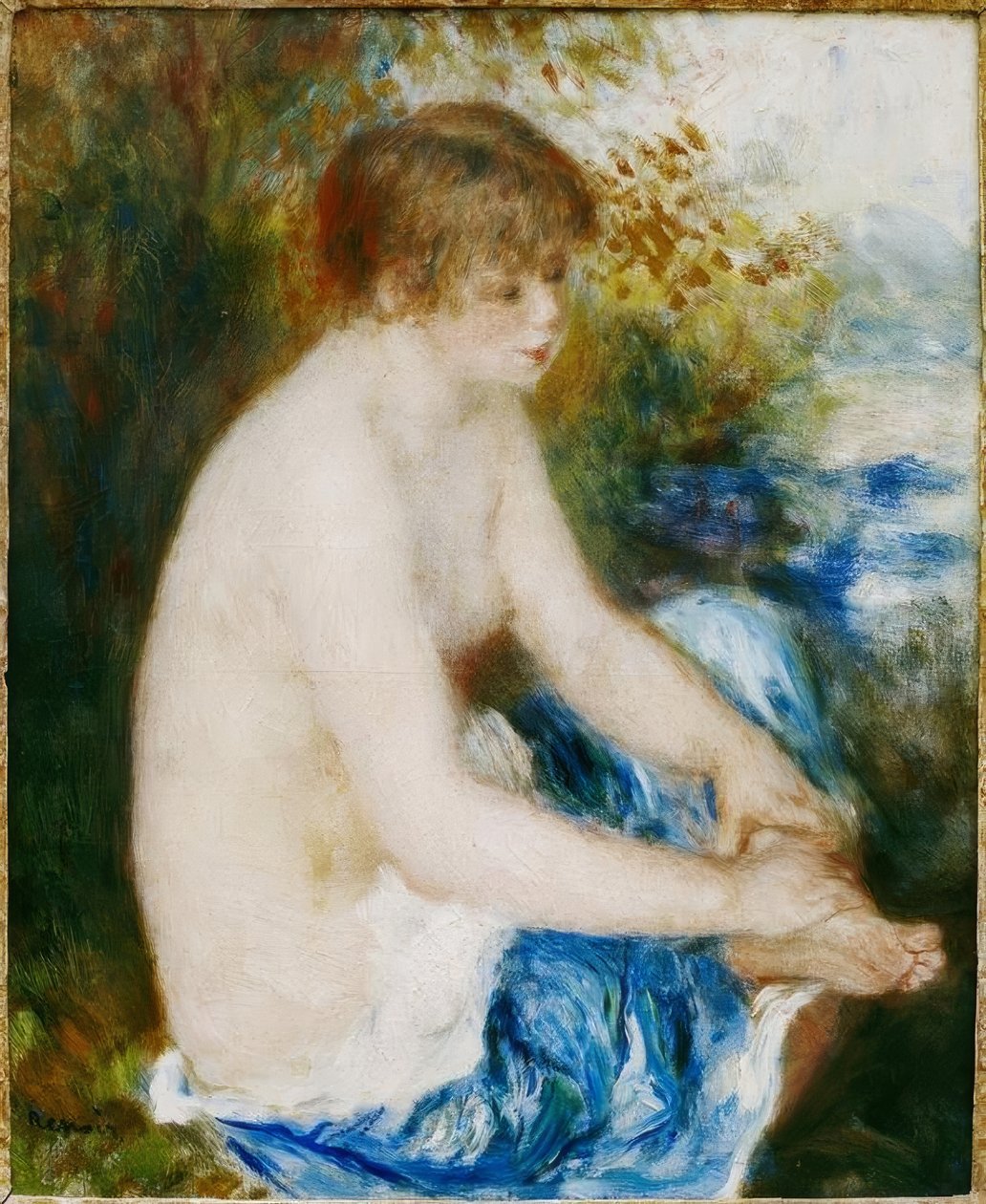 Liten blå naken av Pierre Auguste Renoir