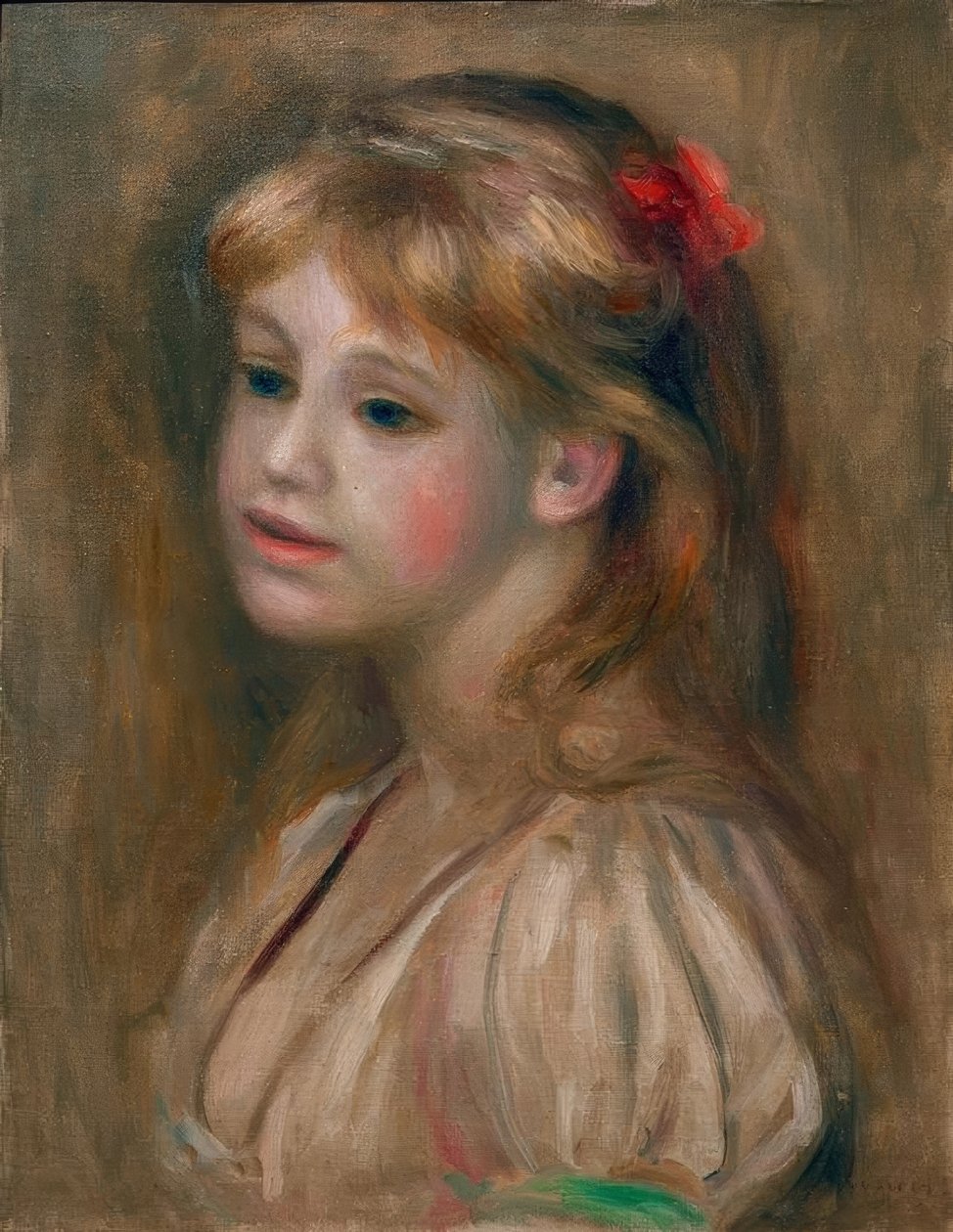 Portrett av en jente av Pierre Auguste Renoir