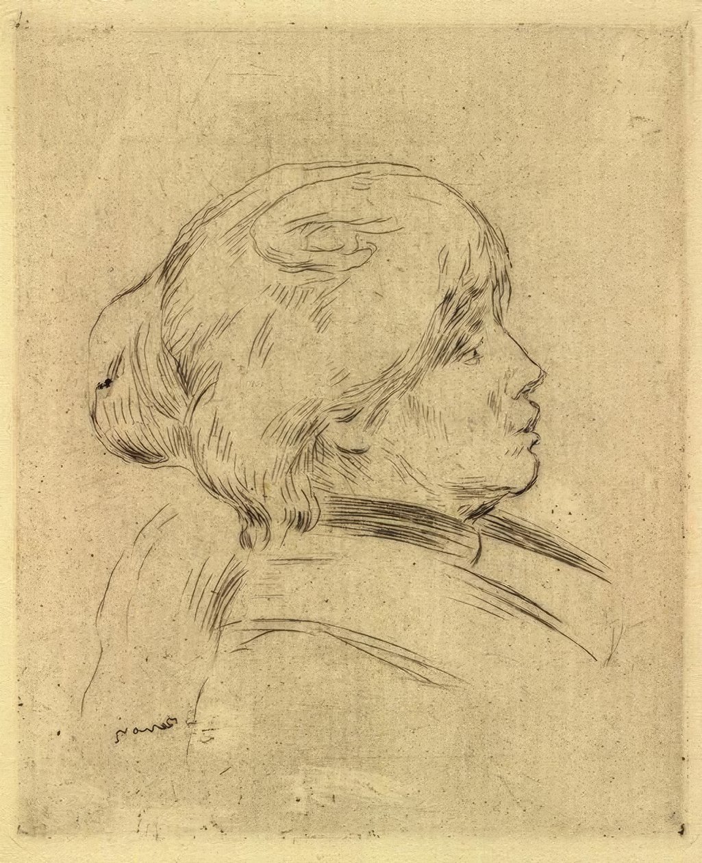 Portrett av Berthe Morisot av Pierre Auguste Renoir