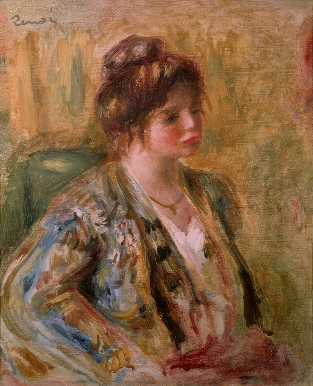 Portrett av ung jente av Pierre Auguste Renoir