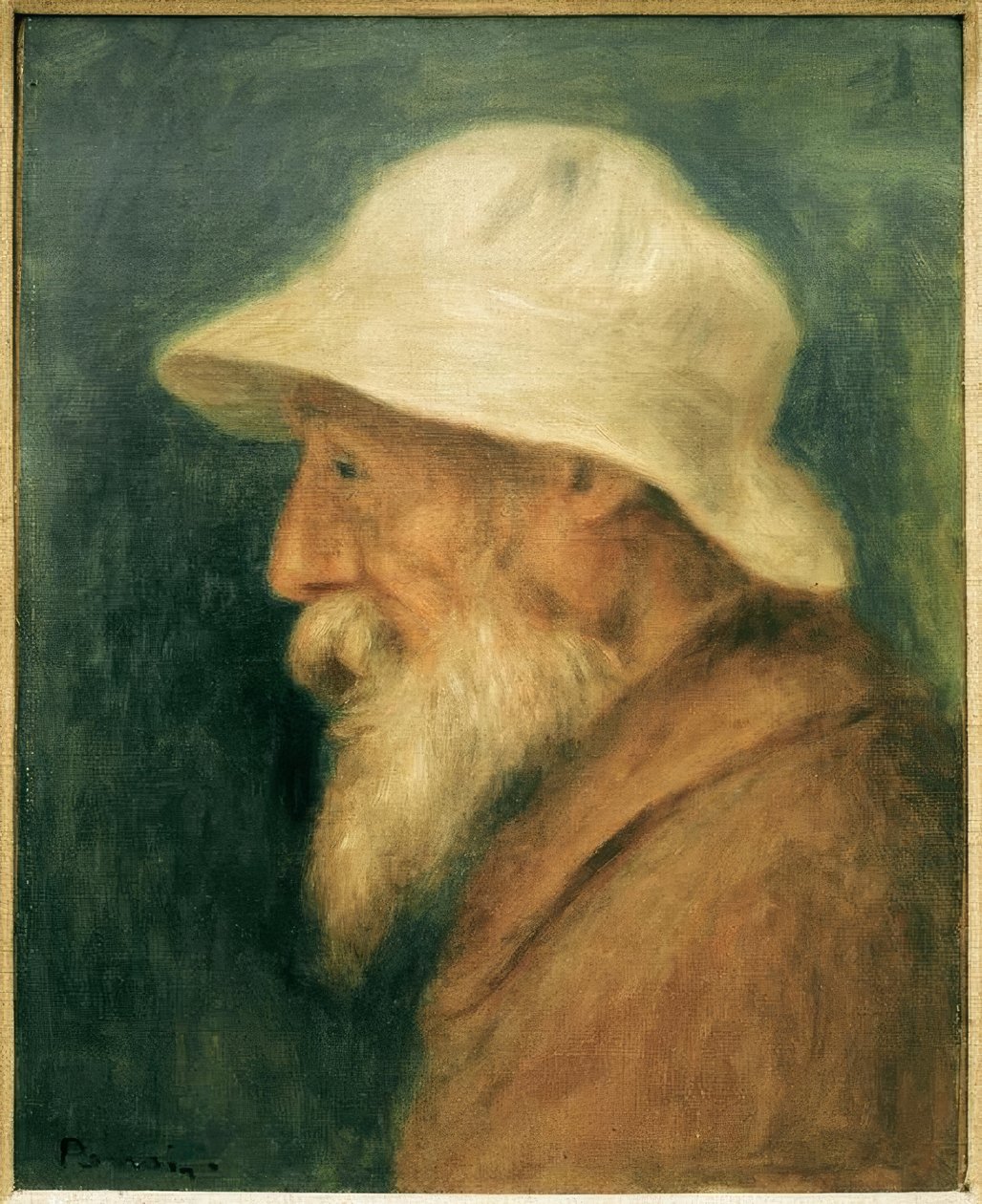 Portrett av kunstneren i den hvite hatten av Pierre Auguste Renoir