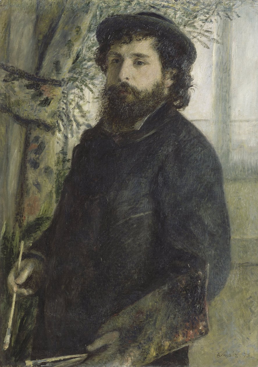 Portrett av Claude Monet, 1875 av Pierre Auguste Renoir