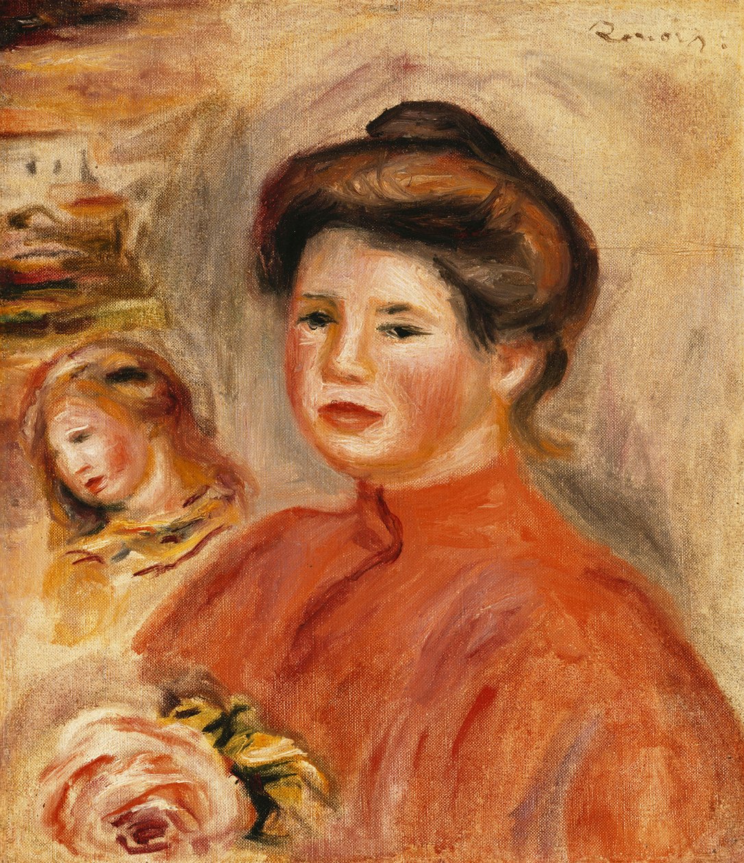 Portrett av Gabrielle; Portrett av Gabrielle, 1907 av Pierre Auguste Renoir