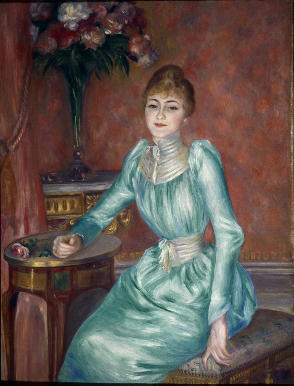 Portrett av Madame de Bonnieres (olje på lerret av Pierre Auguste Renoir