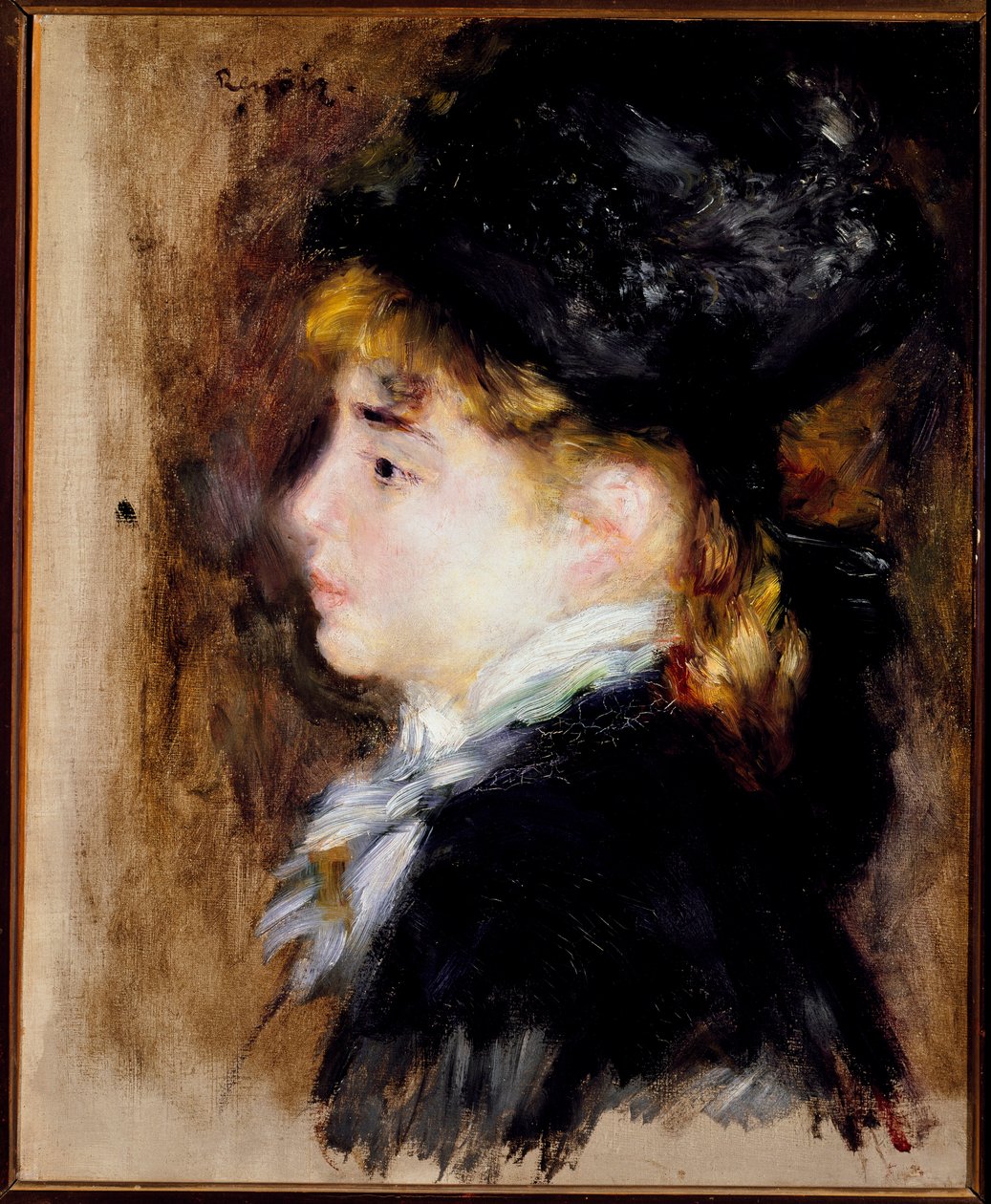 Portrett av Margot (olje på lerret av Pierre Auguste Renoir