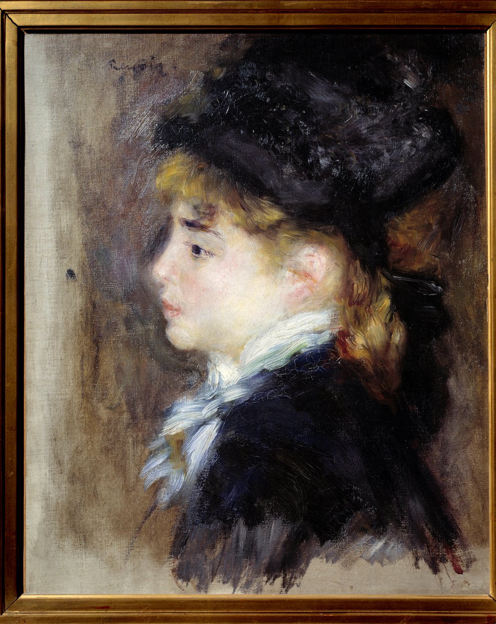 Portrett av Margot. Maleri av Pierre Auguste Renoir (1841-1919) av Pierre Auguste Renoir