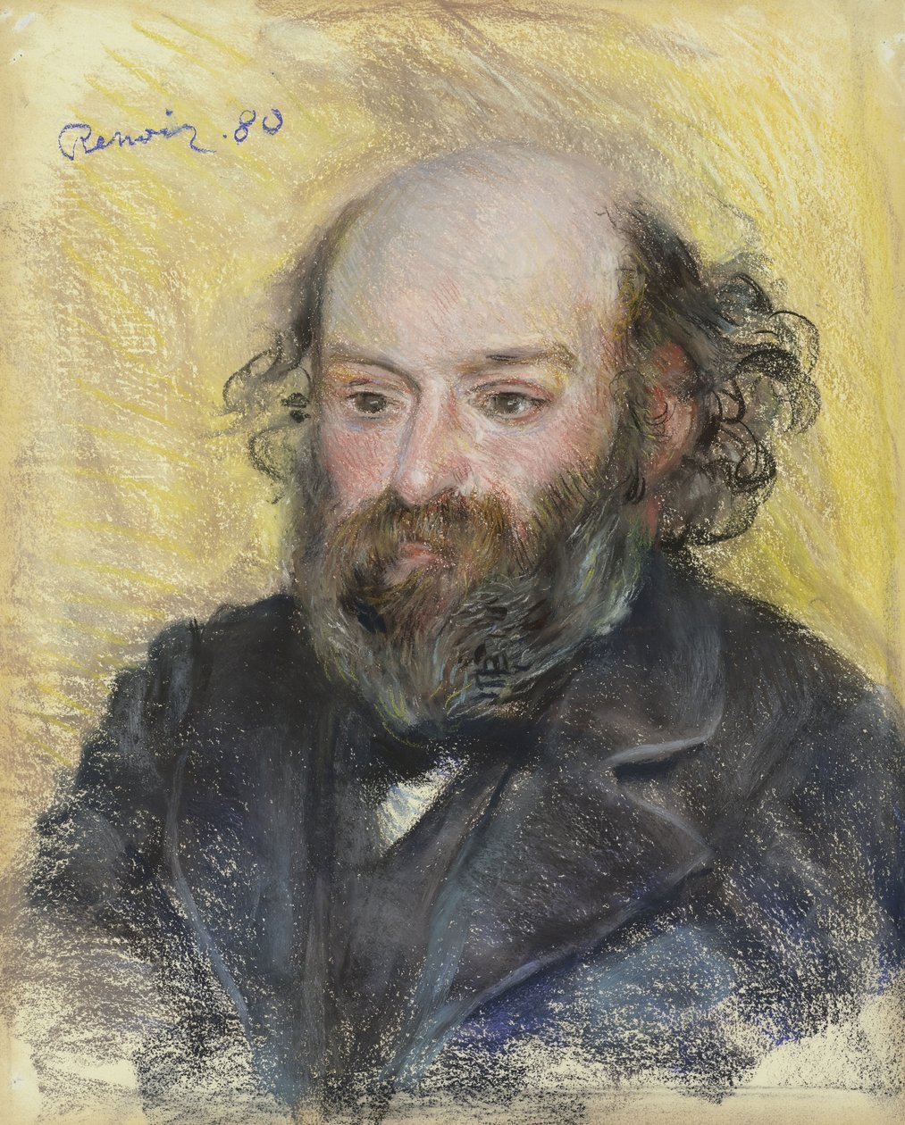 Portrett av Paul Cézanne 1839-1906, 1880 av Pierre Auguste Renoir