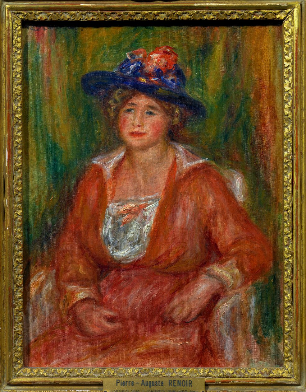 Portrett av sittende kvinne Maleri av Pierre Auguste Renoir (1841-1919) Dim 0,35 x 0,27 m Paris musee du Louvre Obligatorisk omtale: Donasjon Helene et Victor Lyon av Pierre Auguste Renoir