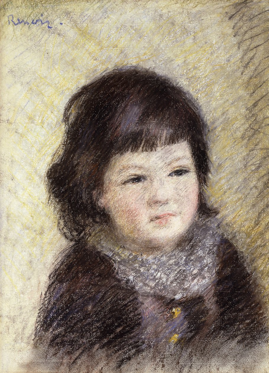 Portrett av et barn; Portrait d"Enfant, ca. 1879 av Pierre Auguste Renoir