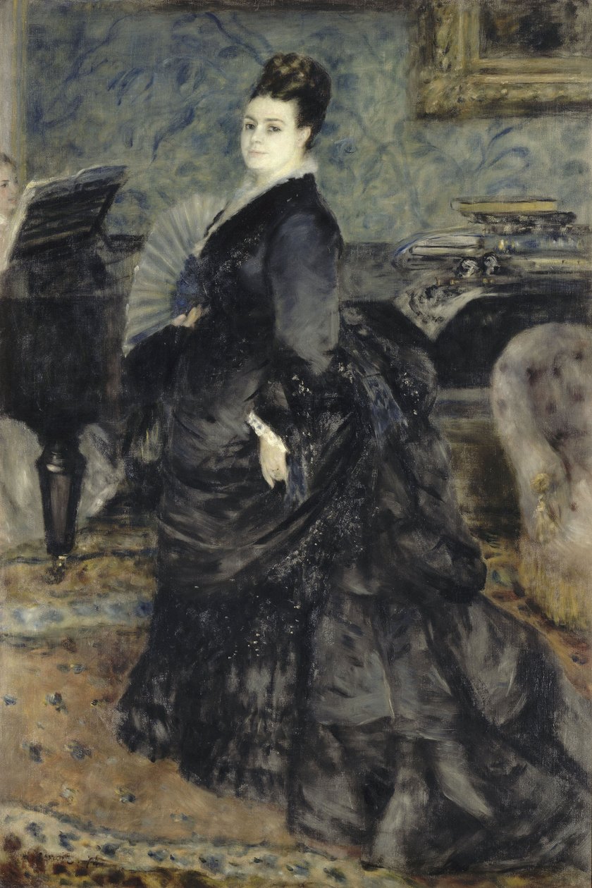 Portrett av en kvinne, kalt av fru Georges Hartmann, ca. 1874 av Pierre Auguste Renoir