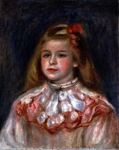 Portrait of a Young Girl, ca. 1895 (olje på lerret) av Pierre Auguste Renoir