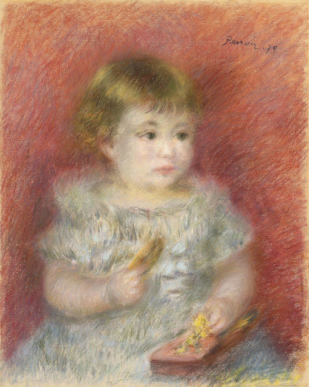 Portrett av en baby, 1878 av Pierre Auguste Renoir