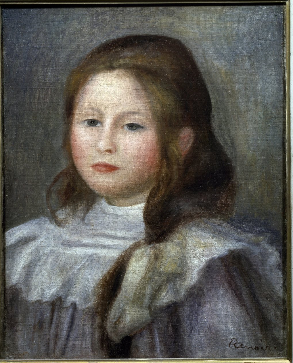 Portrett av et barn (olje på lerret av Pierre Auguste Renoir