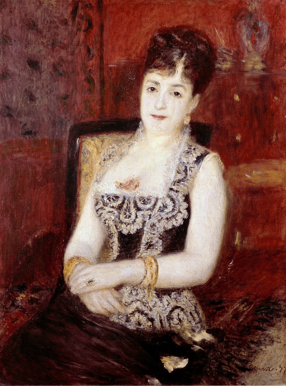 Portrett av grevinnen av Pourtales. Maleri av Pierre Auguste Renoir (Pierre-Auguste av Pierre Auguste Renoir