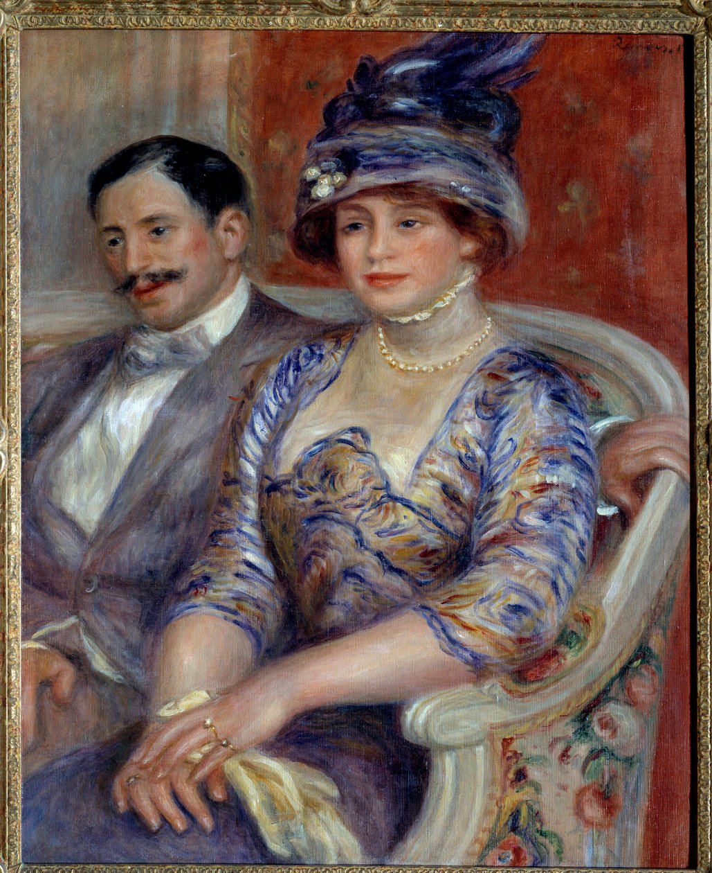 Portretter av Monsieur og Madame Bernheim de Villers Maleri av Pierre Auguste Renoir (1841-1919) 1910 Søn. 0,81x0,65 m Paris, Musée d