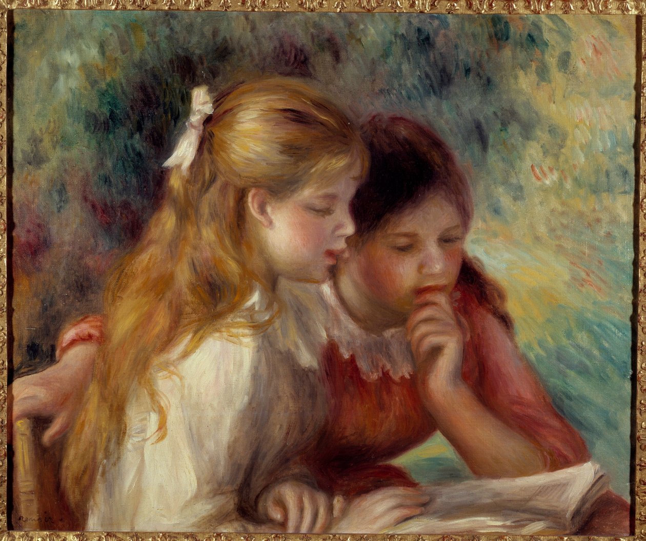 Lesemaleri av Pierre Auguste Renoir (1841-1919) 1800-tallets søn. 0,55x0,65 m Paris, musee d