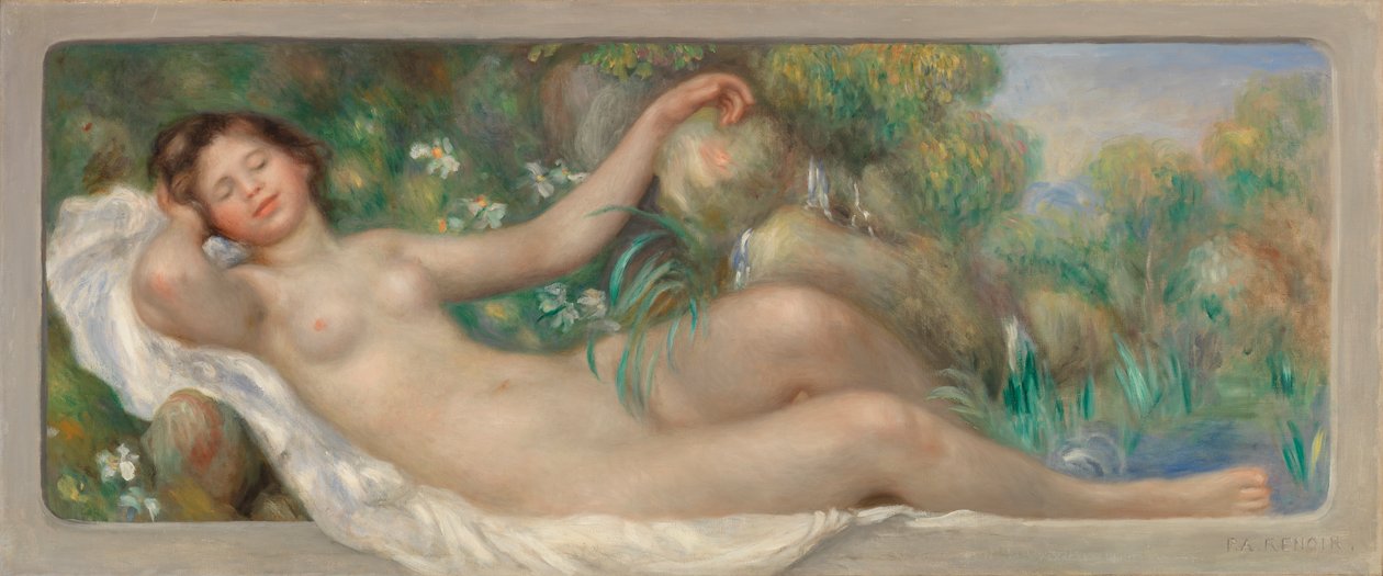 Liggende naken (La Source) av Pierre Auguste Renoir