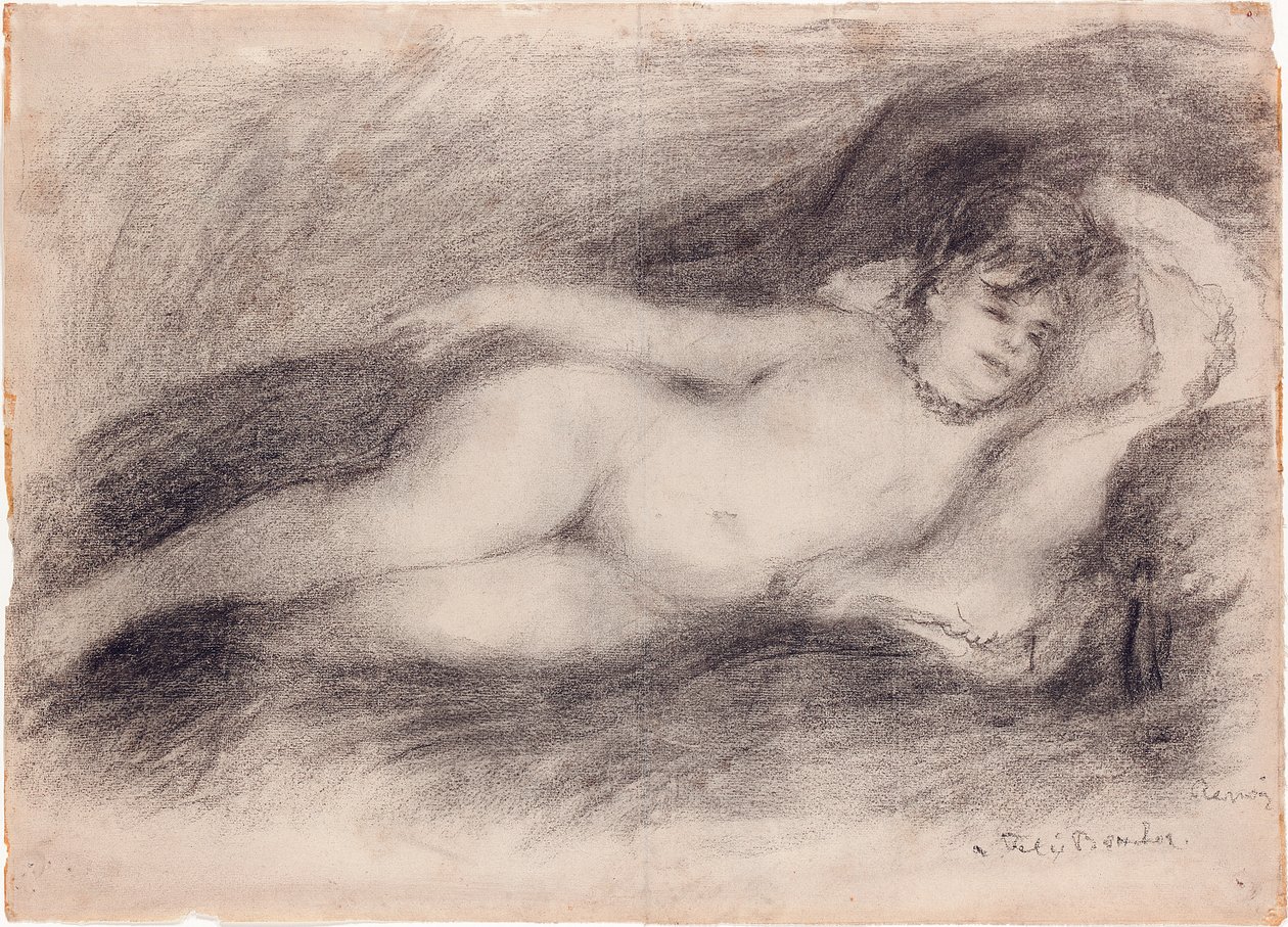 Liggende naken, ca. 1903-7 av Pierre Auguste Renoir