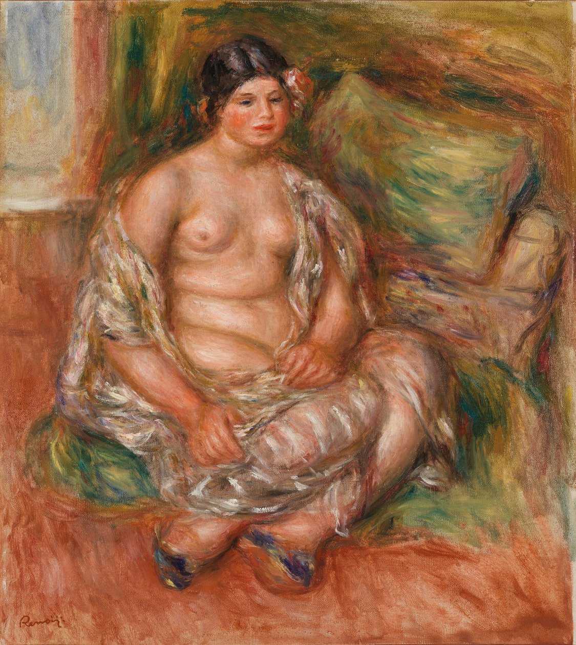 Sittende Odalisque av Pierre Auguste Renoir