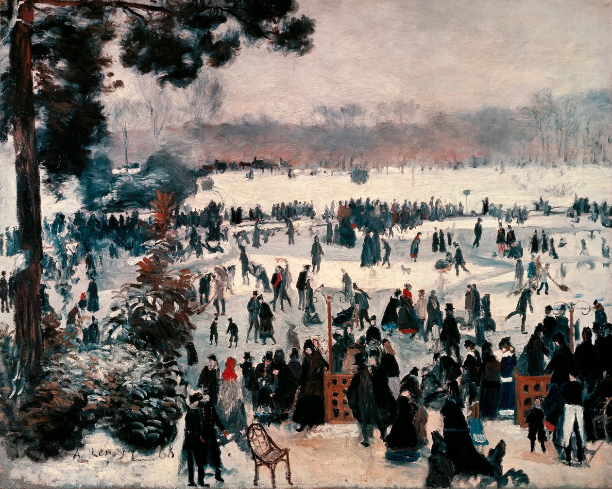 “Skøyteløpere på Bois de Boulogne i Paris” av Pierre Auguste Renoir