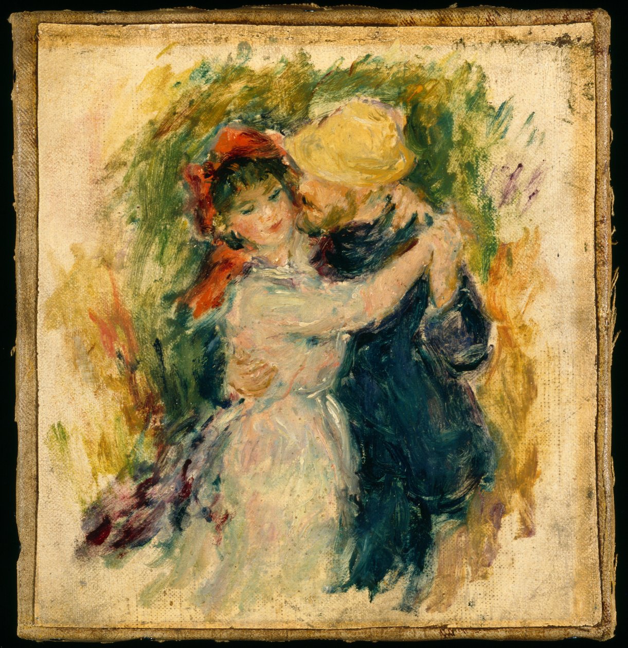 Sketch After Danse À Bougival (olje på lerret montert på lerret) av Pierre Auguste Renoir