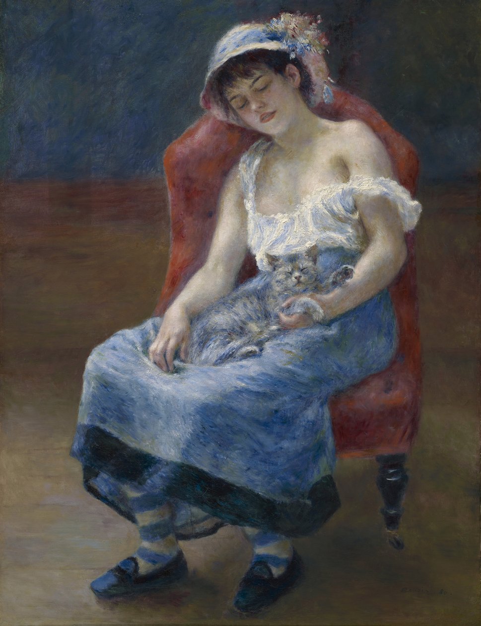 Sovende jente, 1880 av Pierre Auguste Renoir