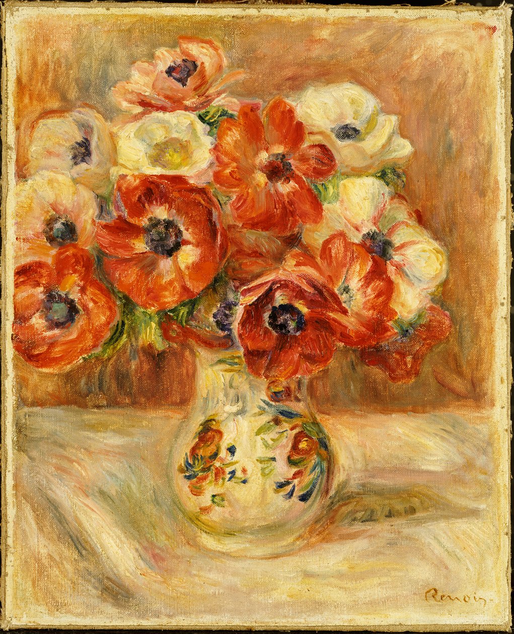 Stilleben med anemoner av Pierre Auguste Renoir