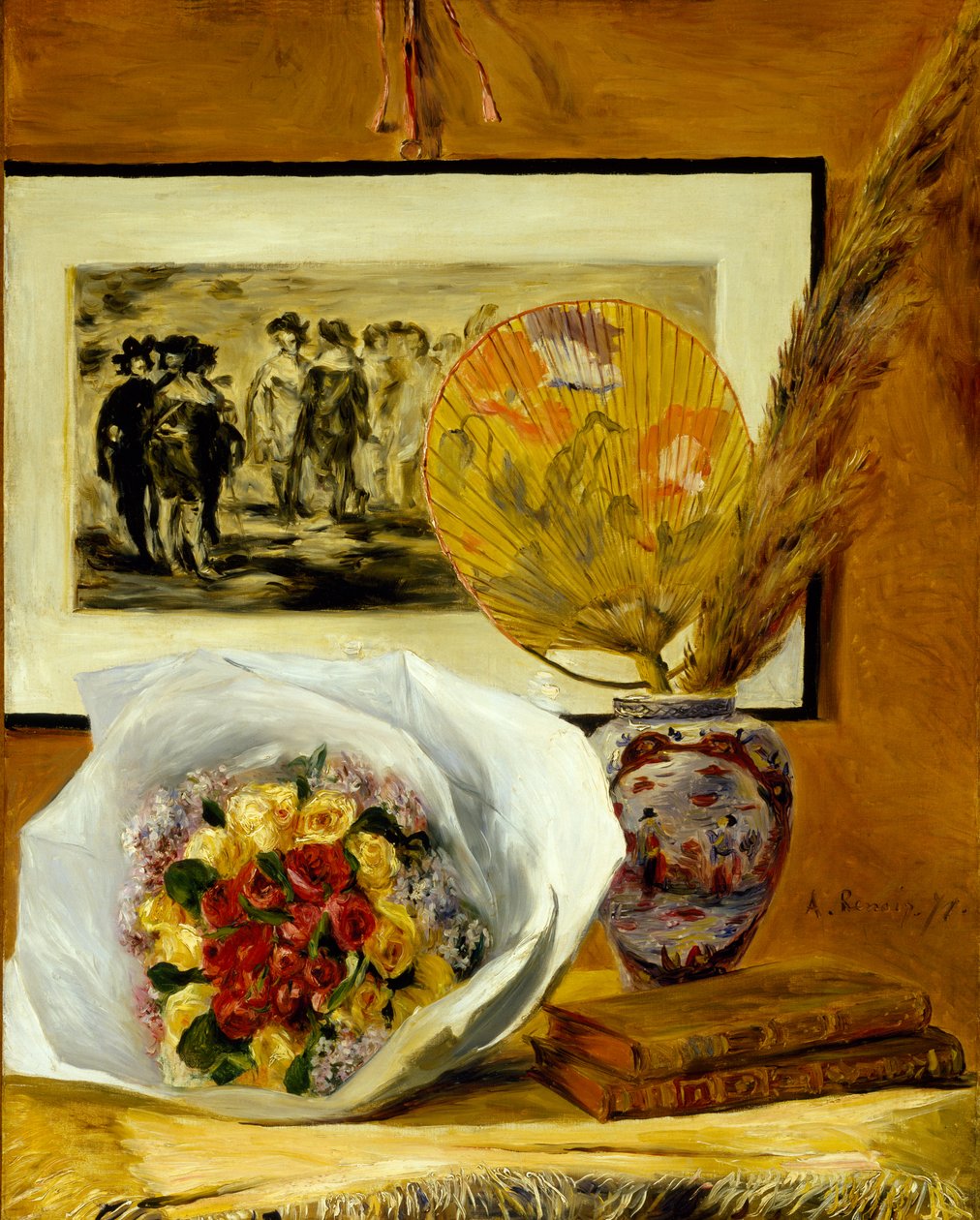 Stilleben med bukett av Pierre Auguste Renoir