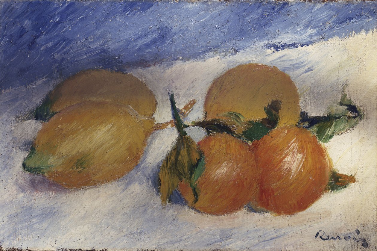 Stilleben med sitroner og appelsiner, 1881 av Pierre Auguste Renoir