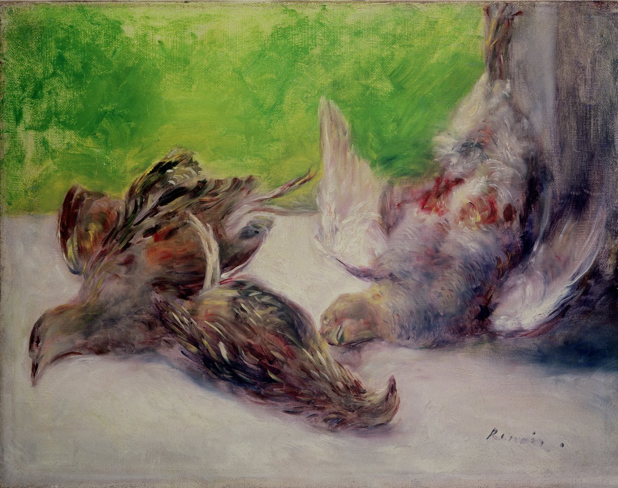 Stilleben med fasaner av Pierre-Auguste Renoir