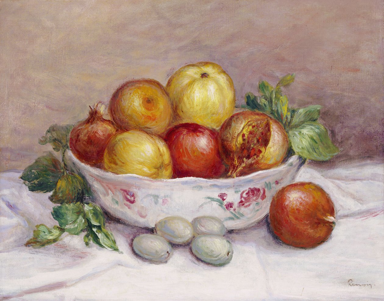 Stilleben med et granateple av Pierre Auguste Renoir