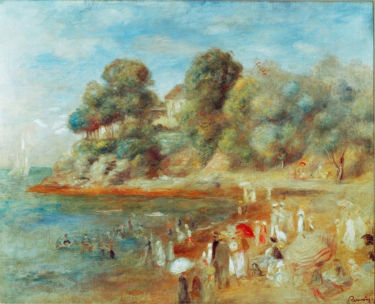 Strand ved Pornic av Pierre Auguste Renoir