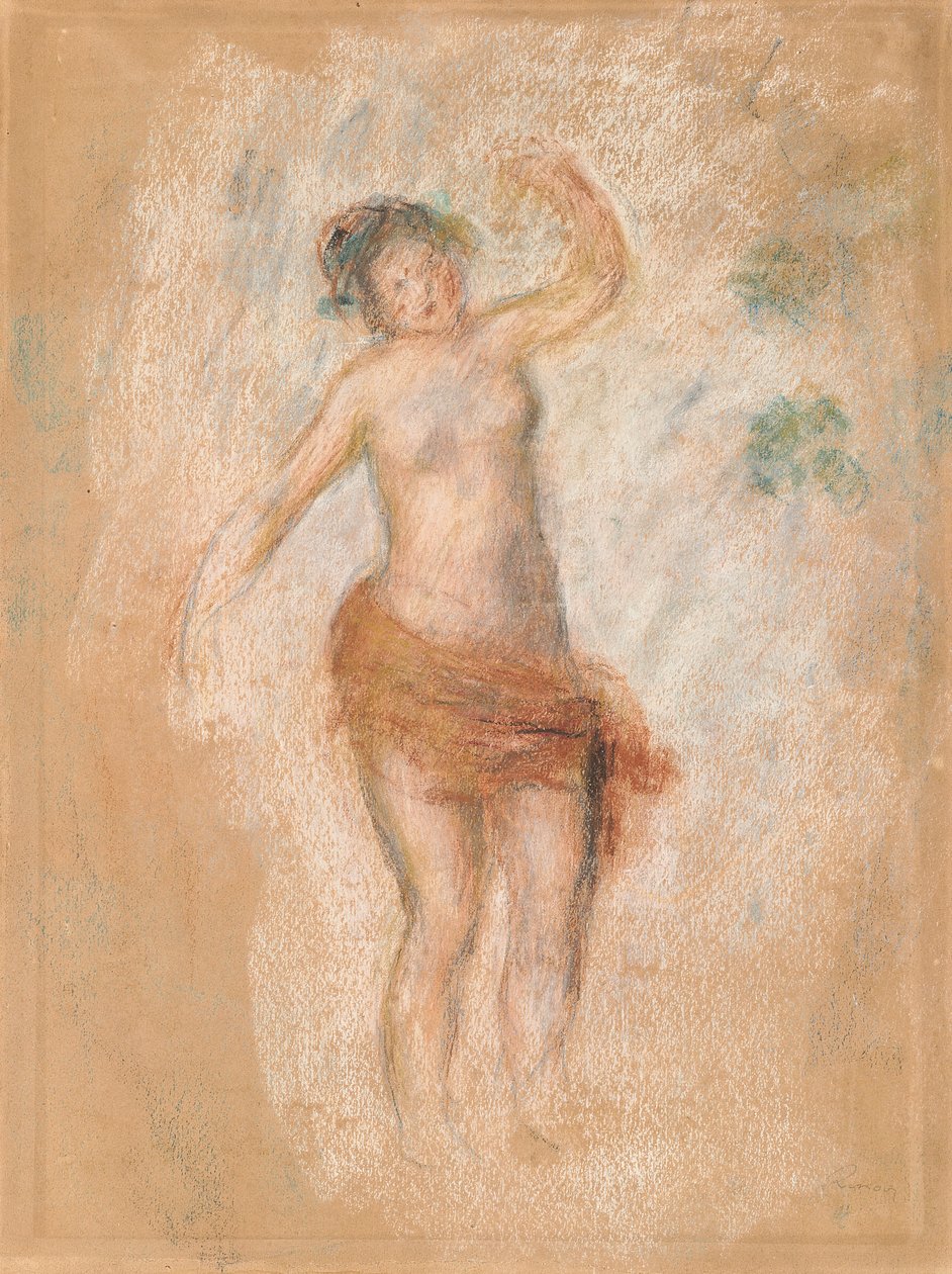 Studie av en faun kvinne som danser for "Oedipus Rex", ca. 1900 av Pierre Auguste Renoir