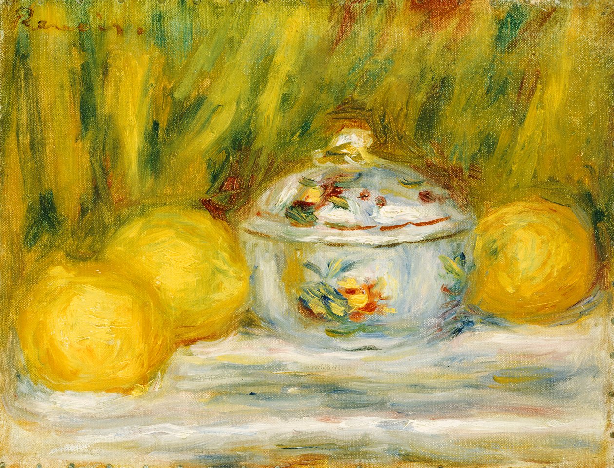 Sukkerbolle og sitroner, 1915 av Pierre Auguste Renoir