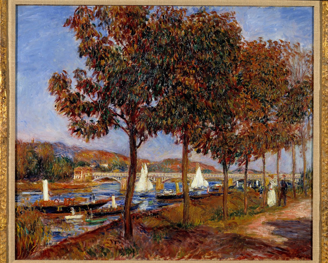 Argenteuil-broen. Maleri av Pierre Auguste Renoir (1841-1919) av Pierre Auguste Renoir