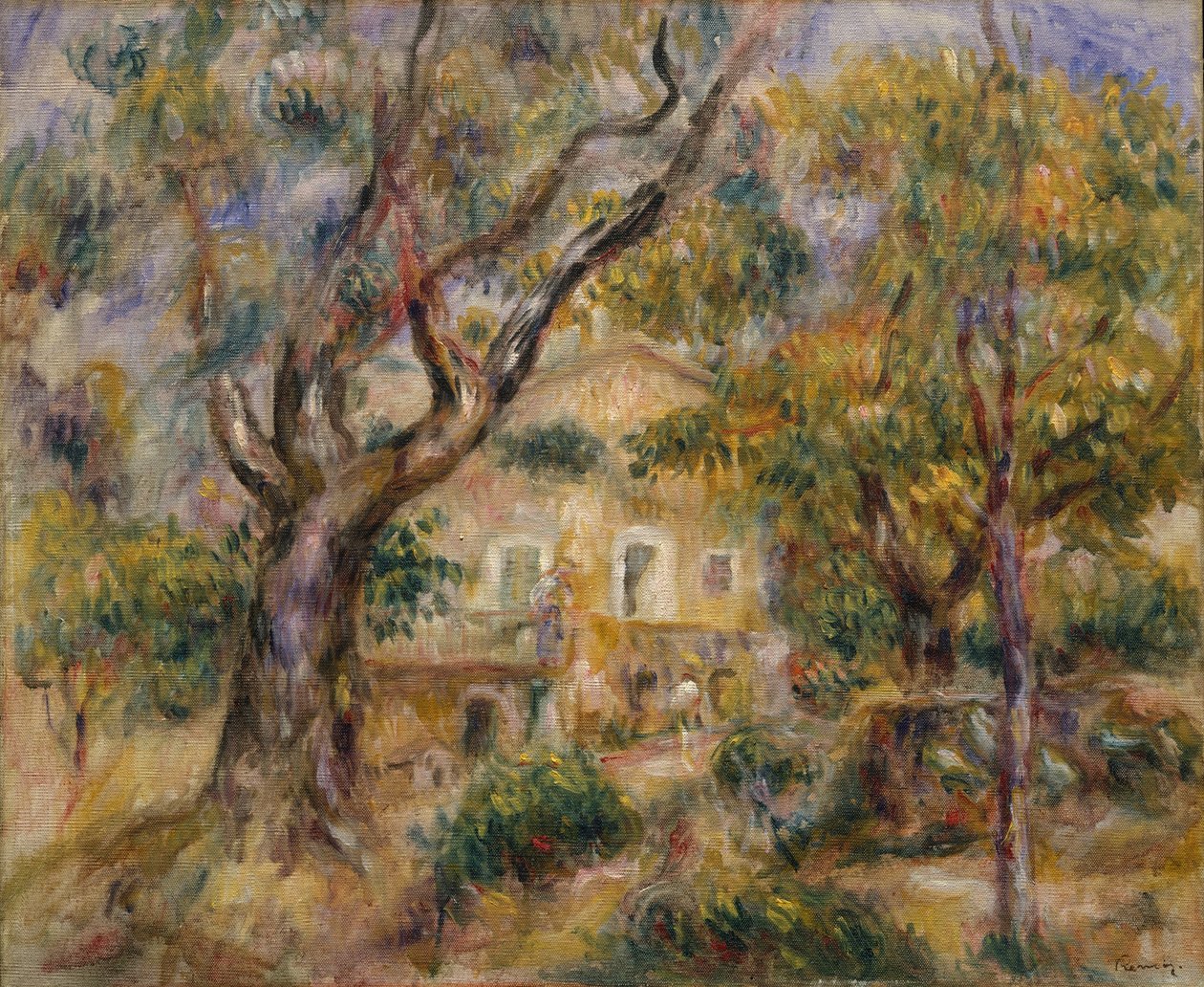 Gården på Les Collettes, Cagnes, 1908-14. av Pierre Auguste Renoir