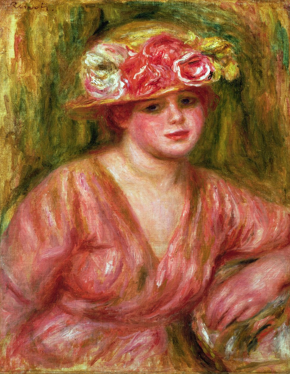 Rosehatten eller Portrett av Lady Hessling av Pierre Auguste Renoir