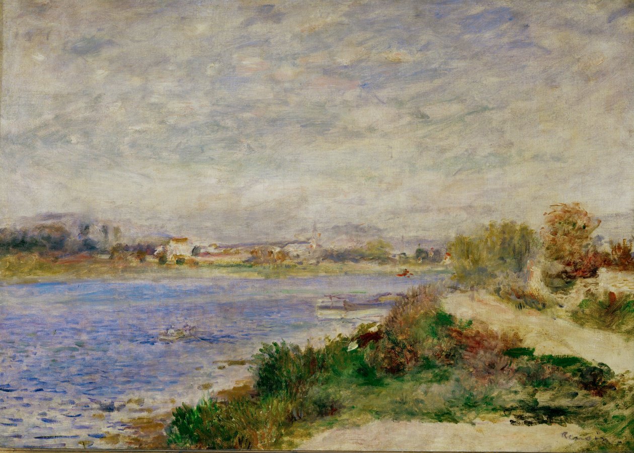 Seinen nær Argenteuil (olje på lerret) av Pierre Auguste Renoir