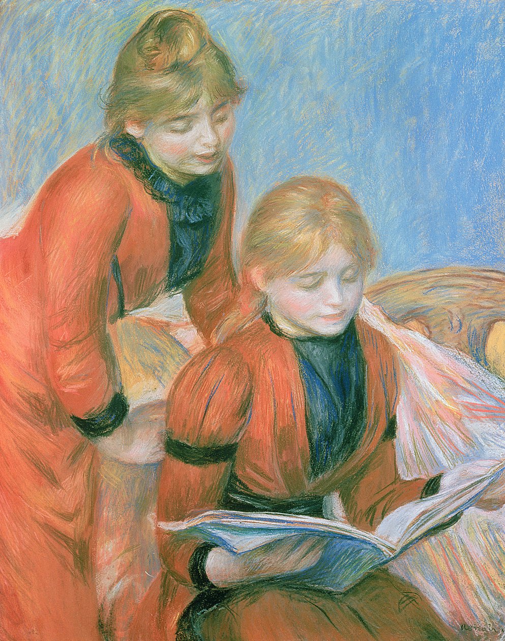 De to søstrene (pastell) av Pierre Auguste Renoir